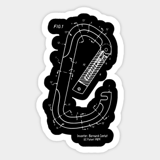 Rock Climbing Mountaineering Gift Patent Print Sticker